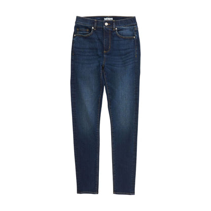 Navy Solid Straight Leg Jeans