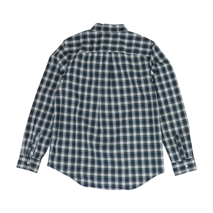 Green Plaid Long Sleeve Button Down