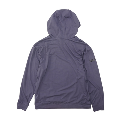 Blue Solid Hoodie Pullover