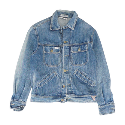 Blue Solid Denim Jacket