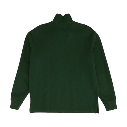 Green Solid 1/4 Zip Pullover