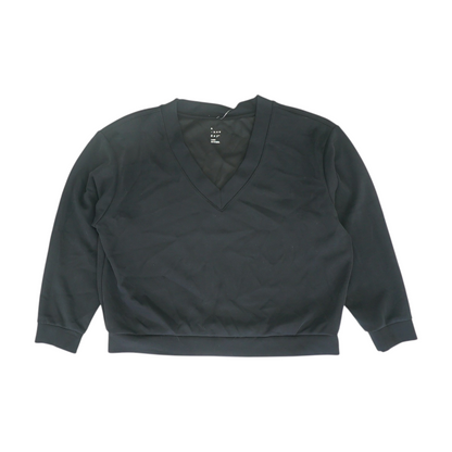 Black Solid Sweatshirt Pullover