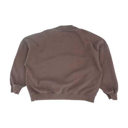 Brown Solid Sweatshirt Pullover
