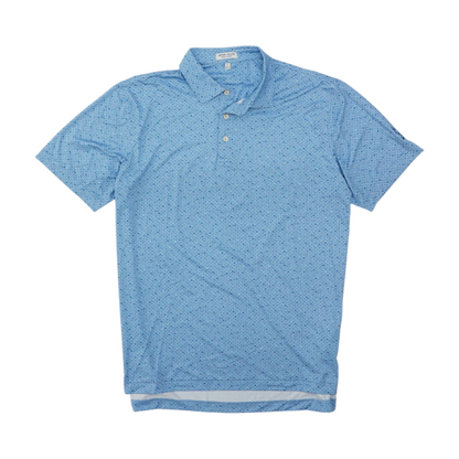Blue Graphic Short Sleeve Polo