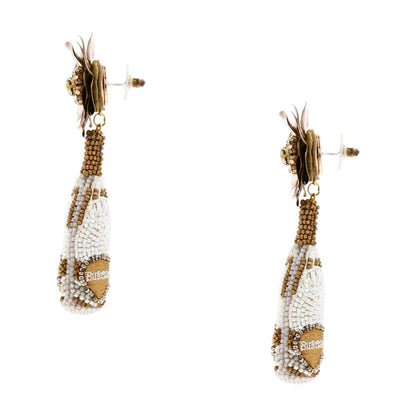 Beaded Prosecco Drop Earrings