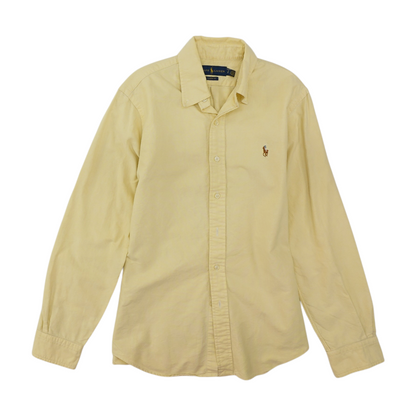 Yellow Solid Long Sleeve Button Down