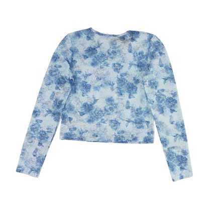 Blue Floral Blouse