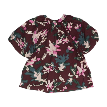 Burgundy Floral Blouse