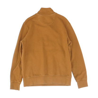 Brown Solid 1/4 Zip Pullover