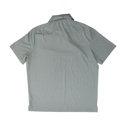 Gray Solid Short Sleeve Polo