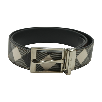 Dark Birch Brown Reversible Check Belt