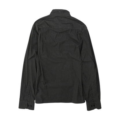 Charcoal Solid Long Sleeve Button Down
