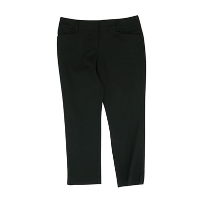 Black Solid Capri Pants