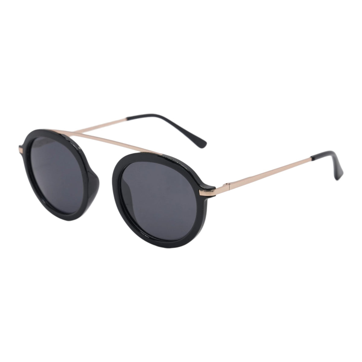 Black On Holiday Round Sunglasses