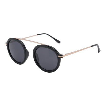 Black On Holiday Round Sunglasses