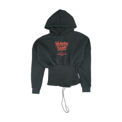 Black Solid Hoodie Pullover