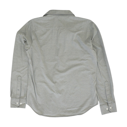 Gray Solid Long Sleeve Button Down