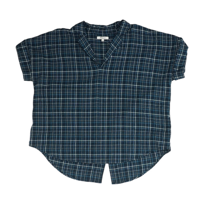Blue Plaid Blouse