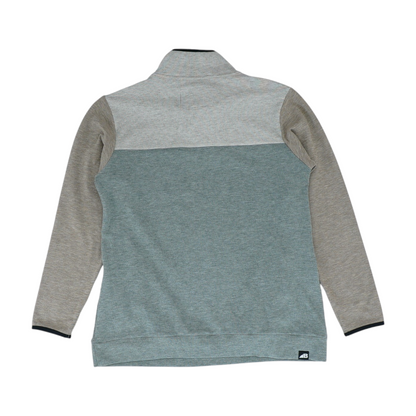 Gray Color Block 1/4 Zip Pullover