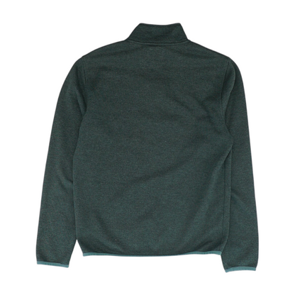 Green Solid 1/4 Zip Pullover