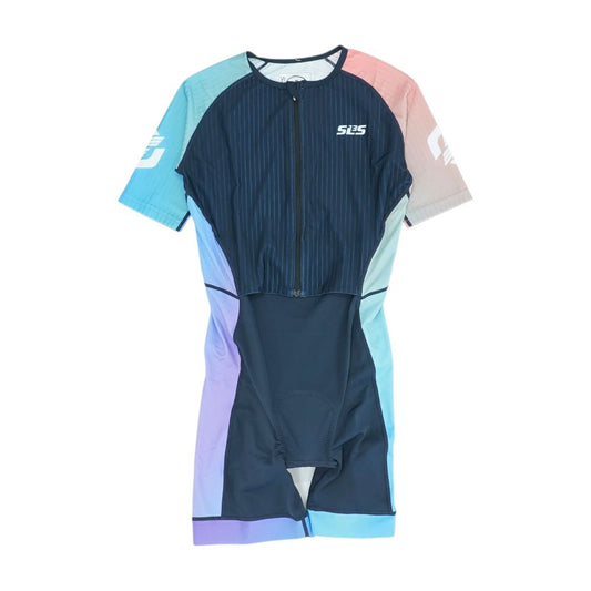 Navy Color Block Tri Suit