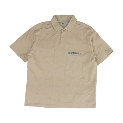 Tan Solid Short Sleeve Polo
