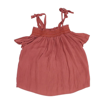 Pink Solid Sleeveless Blouse