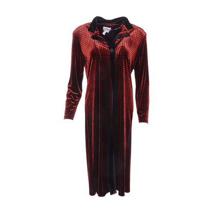 Red Petite Houndstooth Cardigan