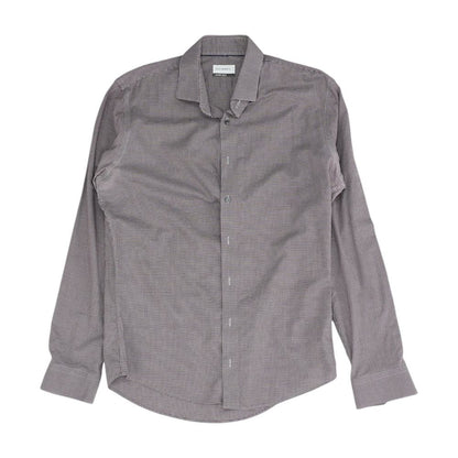 Maroon Check Long Sleeve Button Down