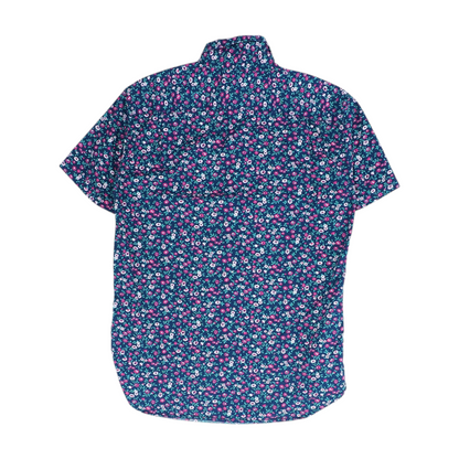 Pink Floral Short Sleeve Button Down