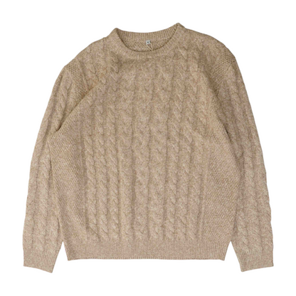Tan Solid Pullover Sweater