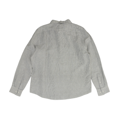 White Striped Long Sleeve Button Down