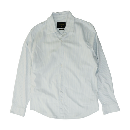 White Striped Long Sleeve Button Down