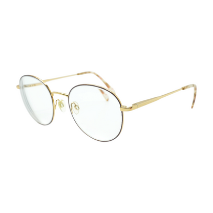 Gold Oscar Round Prescription Eyewear