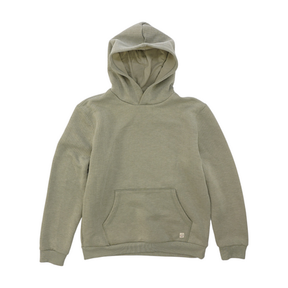 Gray Solid Hoodie Pullover