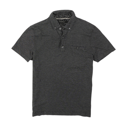 Black Solid Short Sleeve Polo