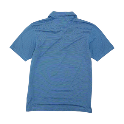 Blue Striped Short Sleeve Polo