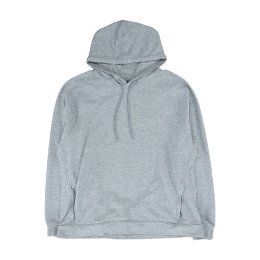 Gray Solid Hoodie Pullover