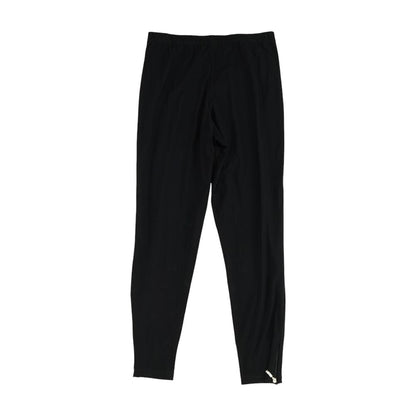 Black Solid Active Pants