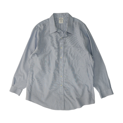 Blue Check Long Sleeve Button Down