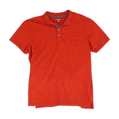 Red Solid Short Sleeve Polo