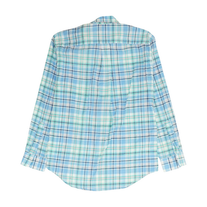 Blue Plaid Long Sleeve Button Down