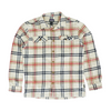 Beige Plaid Flannel Button Down