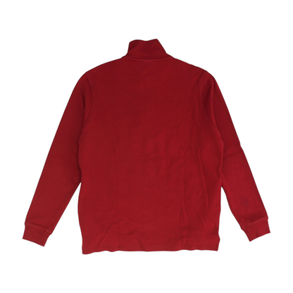 Red Solid 1/4 Zip Pullover