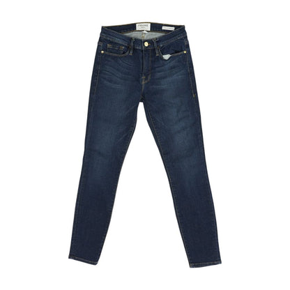 Blue Cropped Skinny Leg Jeans