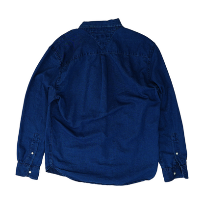 Navy Solid Long Sleeve Button Down