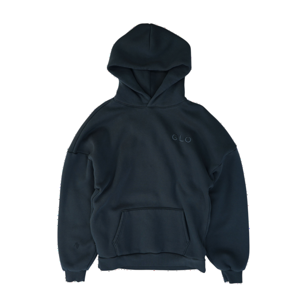 Gray Solid Hoodie Pullover