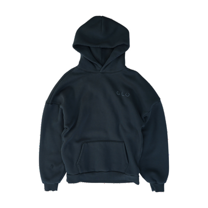 Gray Solid Hoodie Pullover