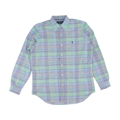 Multi Plaid Long Sleeve Button Down