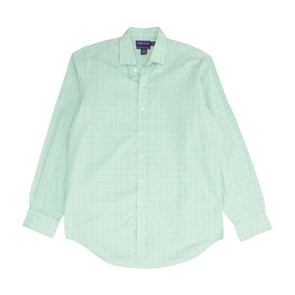 Green Check Long Sleeve Button Down